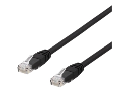 Patch kabel CAT6a 1m UTP sort