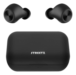 STREETZ Trådløs In-Ear Hovedtelefoner med Ladeetui - Sort