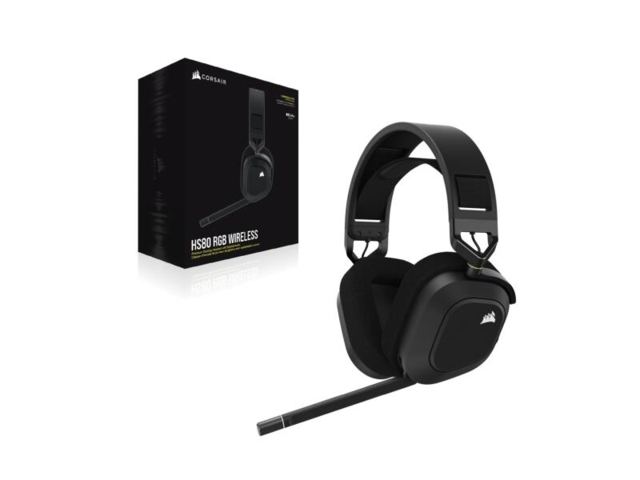 CORSAIR Gaming HS80 RGB Trådløs Headset Sort