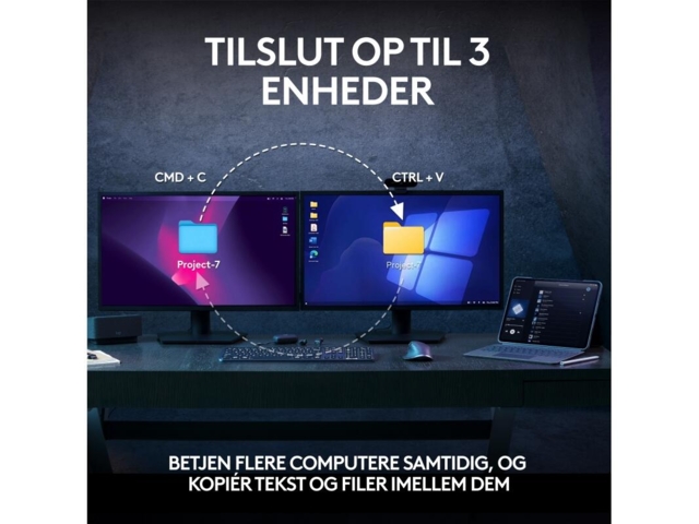 Logitech MX Keys S Combo - Tastatur og mus-sæt