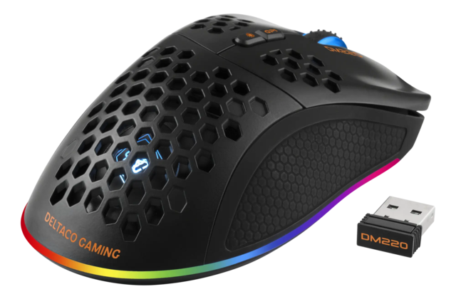 Deltaco DM220 Trådløs Letvægt RGB Gaming