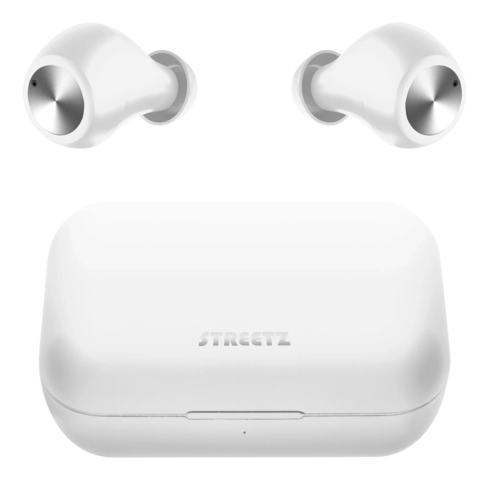 STREETZ Trådløs In-Ear Hovedtelefoner med Ladeetui - Hvid