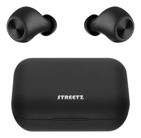 STREETZ Trådløs In-Ear Hovedtelefoner med Ladeetui - Sort