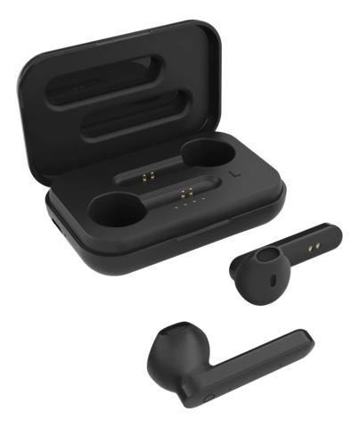 STREETZ Trådløs Semi-In-Ear Hovedtelefoner med Ladeetui - Sort